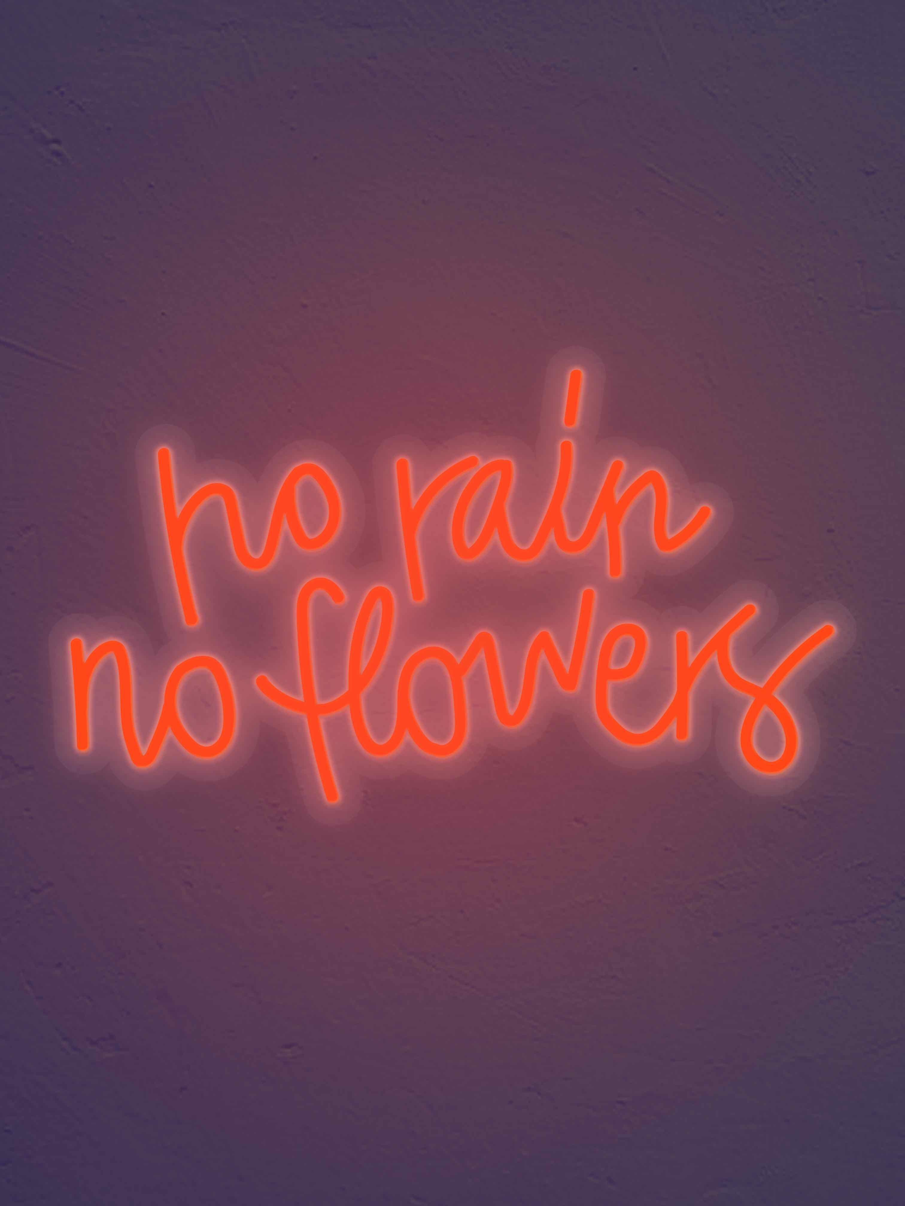 No Rain No flowers