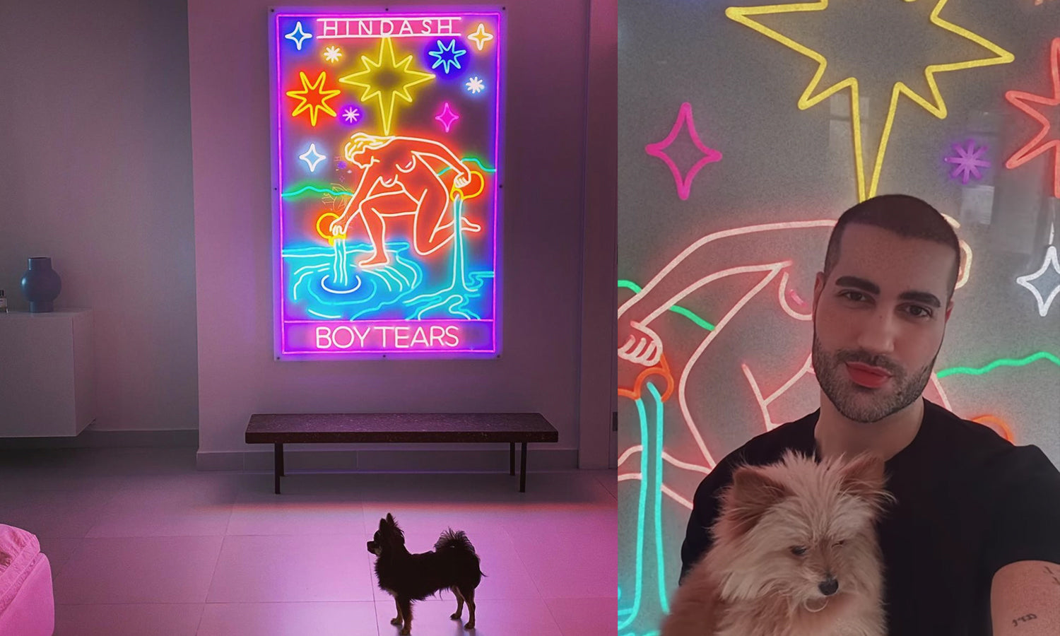 colorful neon and led lights illuminating a stylish, modern room with vibrant ambiance